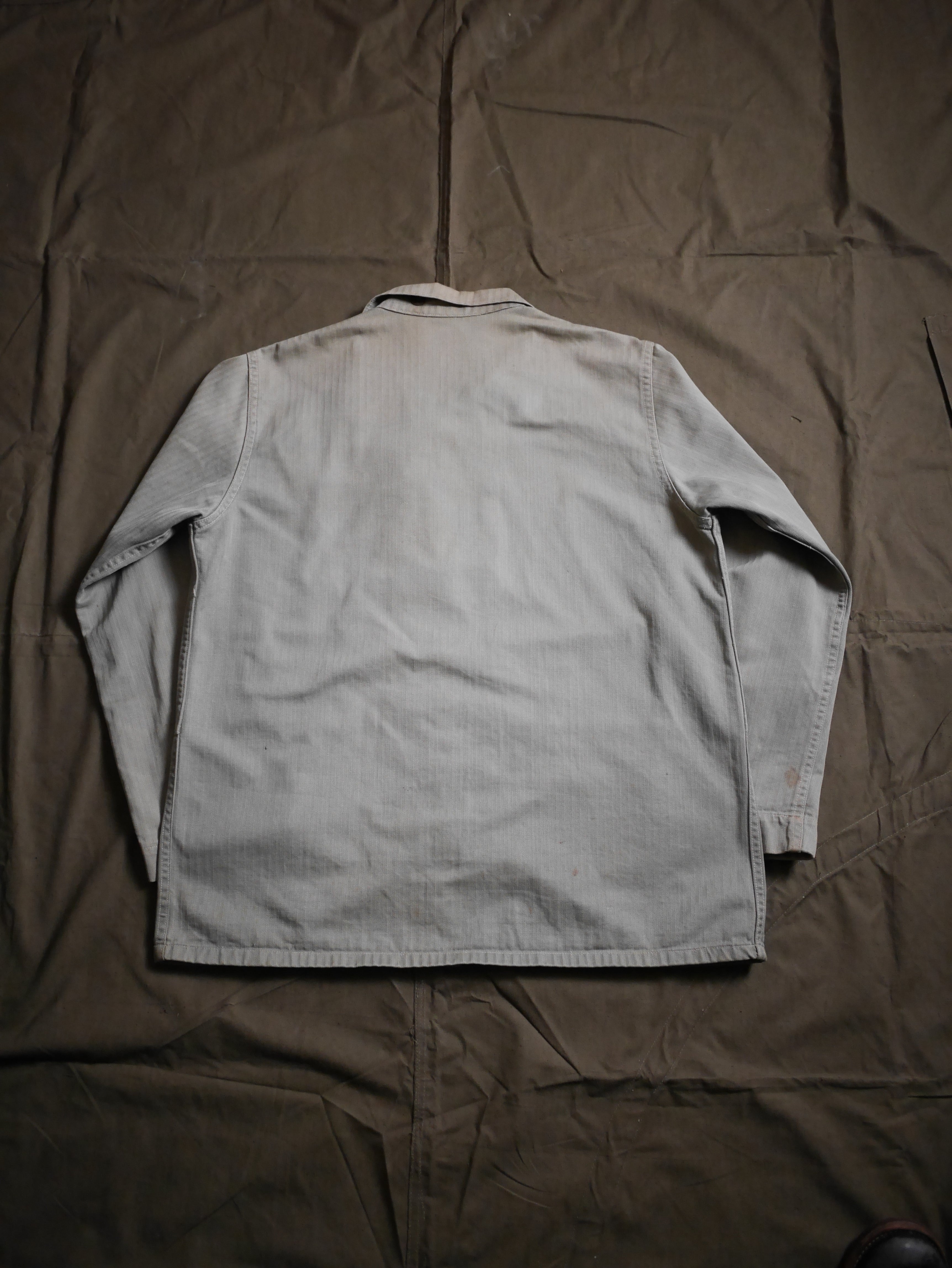 40's USMC P-44 HBT Utility Uniform With Rare Economy Steel Buttons